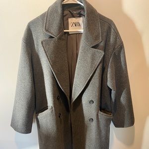 Zara soft oversized coat NWOT
